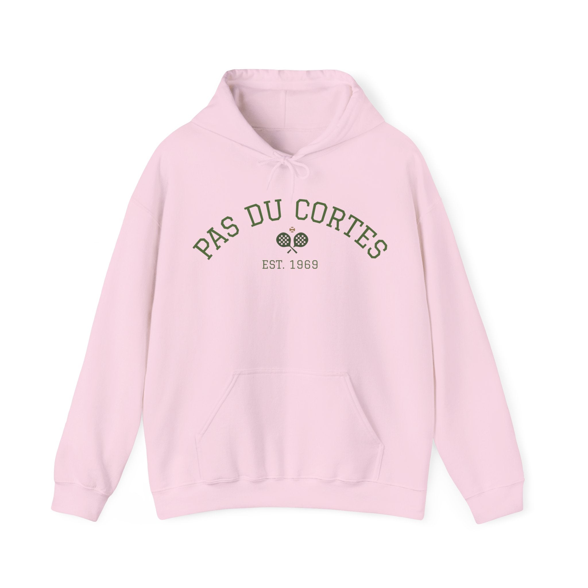 NO STRINGS  - Varsity  - PAS DU CORTES EST. 1969 Unisex Heavy Blend Hooded Sweatshirt